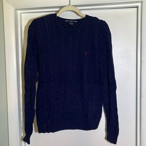 Ralph Lauren Sport Navy Blue Cable Knit Sweater